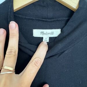Madewell mock turtleneck top, size small black